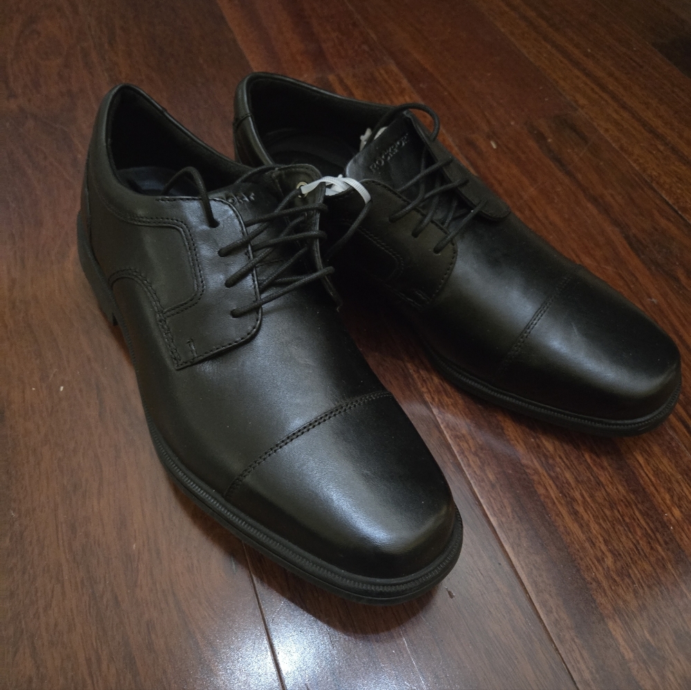 Rockport Trutech Men's Black Leather Oxfords Size  11